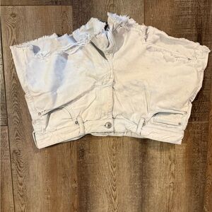 Women's White Denim Shorts